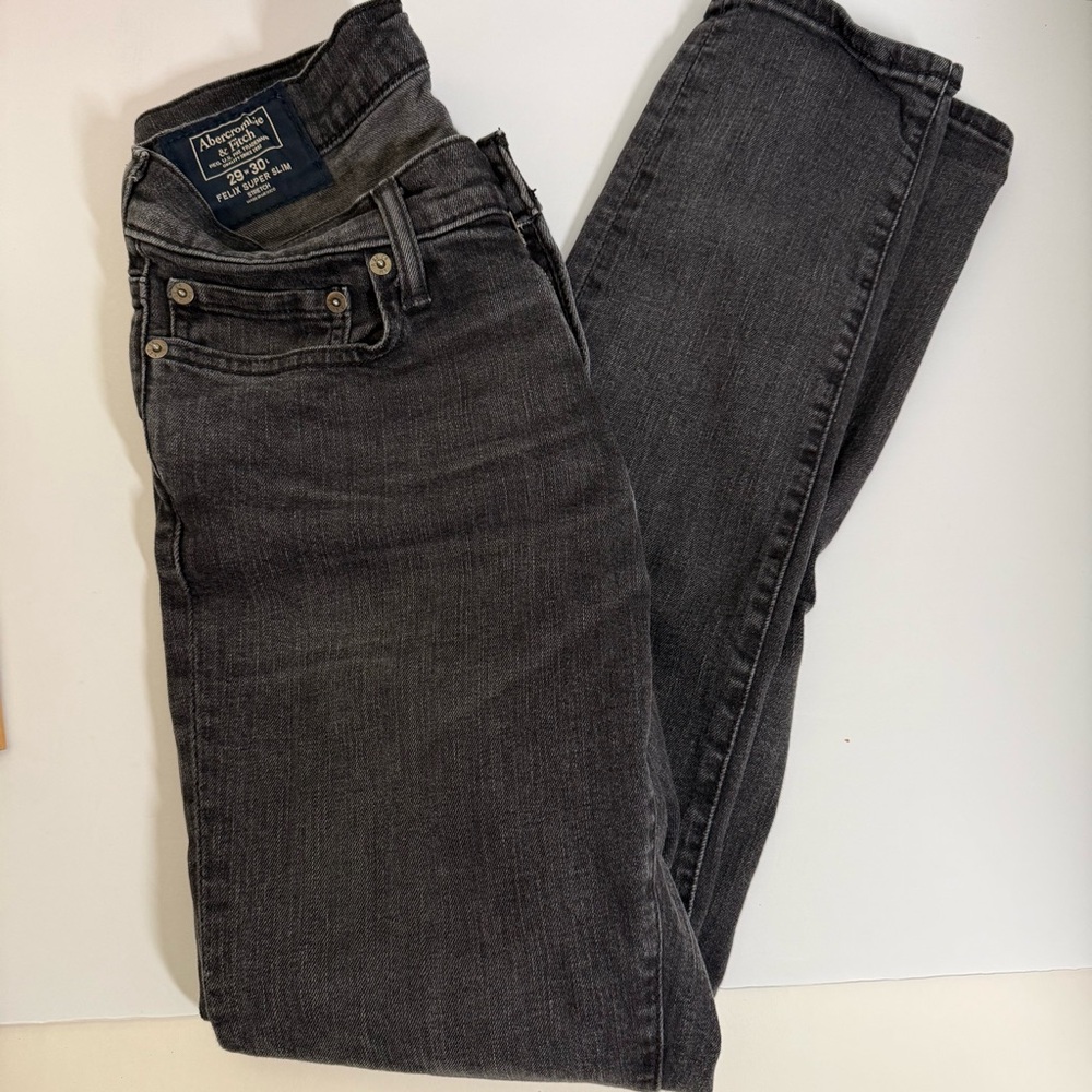 Abercrombie & Fitch 2010, Black jeans Super Slim Stretch Men’s 29x30